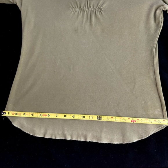 Women’s Top - Olive Green V-Neck with Sequins by For Joseph Fortune - Size M - Picture 9 of 16